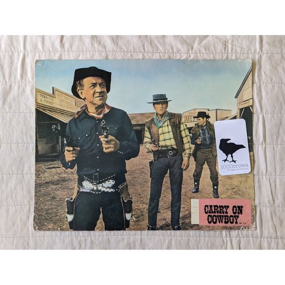 1965 Carry on Cowboy Lobby card 11x14", original vintage small Comedy Western - Picture 2 of 9